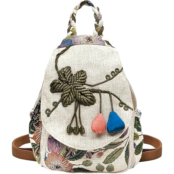 Amazon.com: POPUCT Cute Small Cotton Hand Craft Backpack  display picture 3