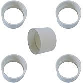 Central Vacuum Coupling - Built-in PVC Pipe Fitting - Coupler - 5 Pack