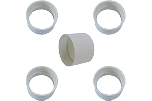CENTRAL/BUILT-IN VACUUM SYSTEM FITTINGS Central Vacuum Coupling - Built-in PVC Pipe Fitting - Coupler - 5 Pack