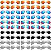 Mepase 50 Pcs Classic Pilot Sunglasses Bulk for Men Women Pilot Polarized Sunglasses Driving UV Proof Metal Frame Sunglasses
