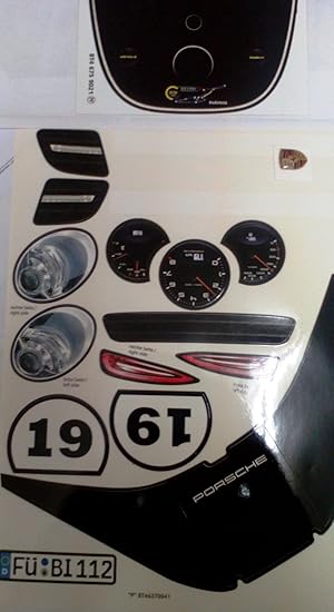BIG Bobby Car Stickers Aufklebersatz Porsche Nr 19 mit Porsche Emblem