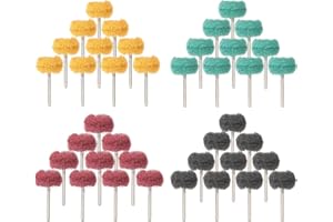 KQCXIK 40 PCS Double-Layer Buffing Pads, Multi-Grit Abrasive Wheels (80/150/240/400) for Dremel & Drill | Yellow, Green, Red, Black Polishing Discs Kit