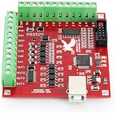 RATTMMOTOR 4 Axis CNC USB Mach3 Controller Breakout Board | CNC Motion Controller Card Stepper Motor Driver with Cable for CNC Router Engraving Machine, Servo Motor, Stepper Motor
