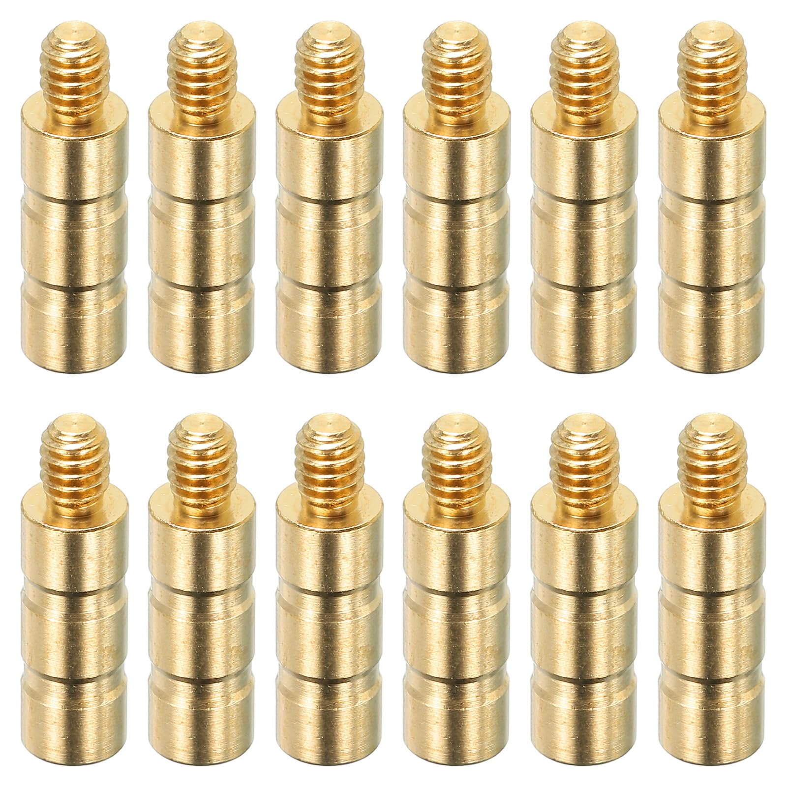 PATIKIL 50 Grain Archery Arrow Insert 0.244 Inch, 12 Pack Brass Arrow Weight Bolt for Field Points Shaft