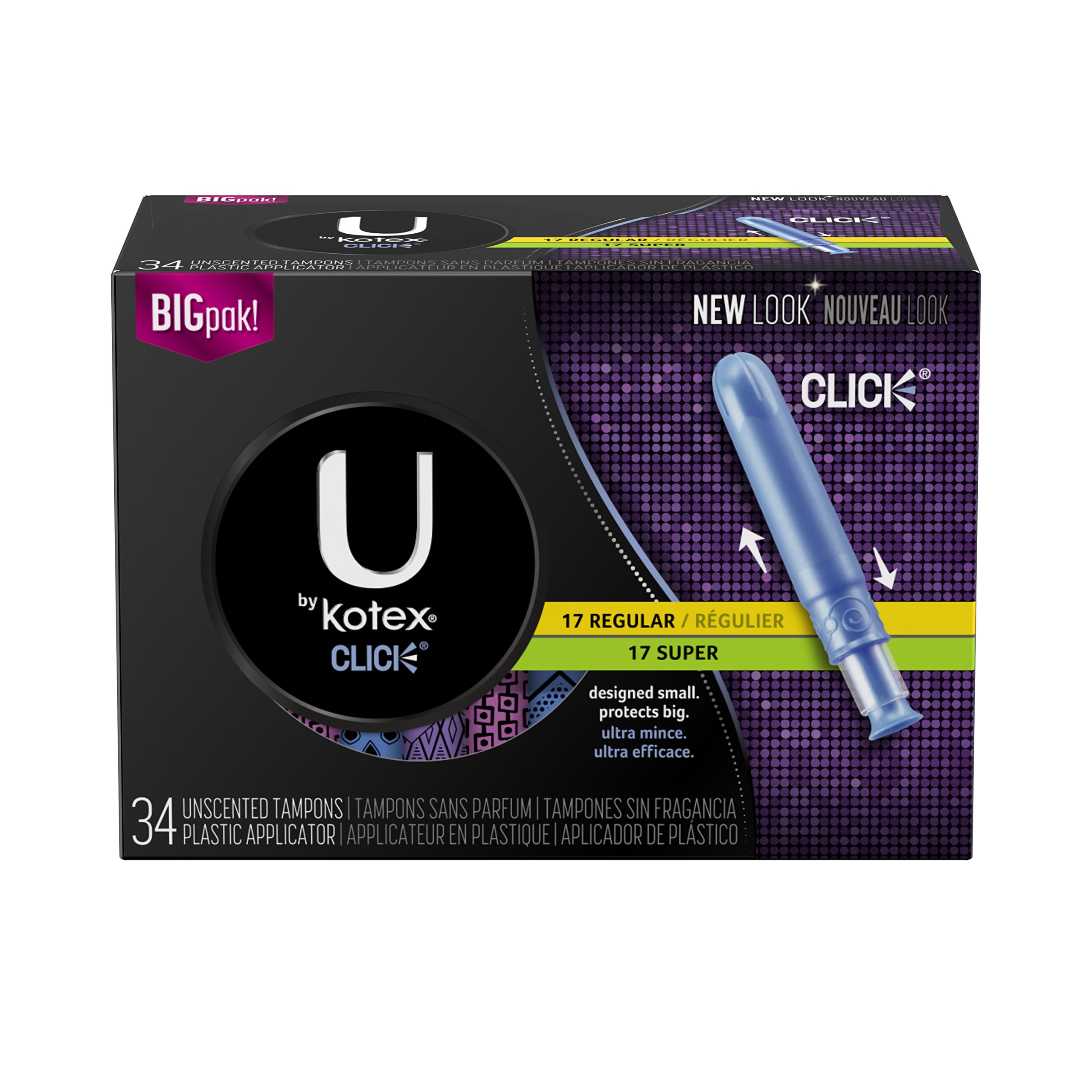 U by Kotex Security Tampons, Jumbo MultiPak Regular/Super