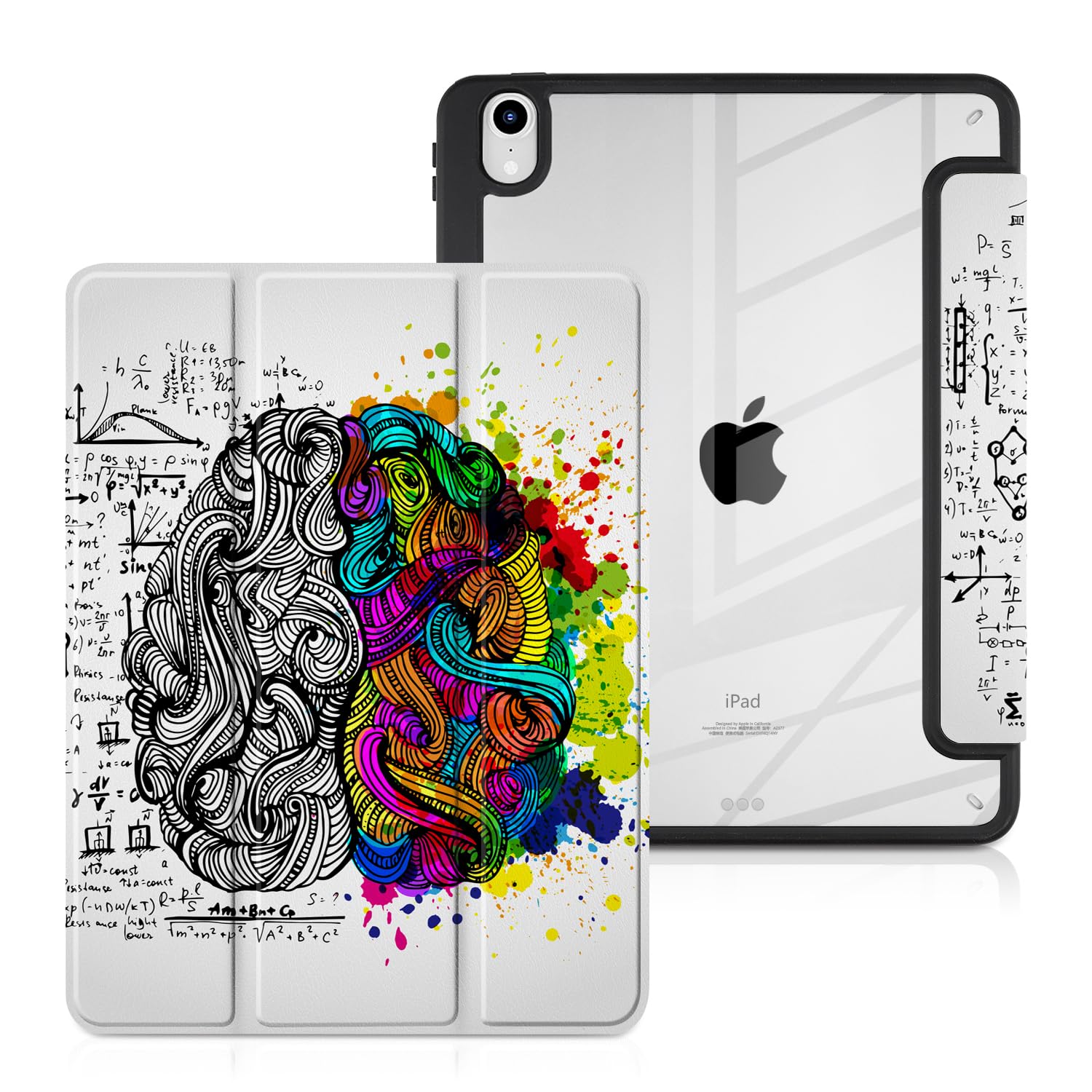 Photo 1 of Batianda Case for iPad Air 13 inch 2025 M3 2024 M2 Chip Model A2898/A2899 [Built-in Pencil Holder] Shockproof Cover with Clear Transparent Back Shell Soft TPU Bumper,Auto Sleep/Wake, Brain