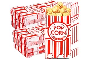 Homrelaxy 144Pcs Paper Popcorn Bags, 1 oz Popcorn Bags Individual Servings, Bulk Pop Corn Sleeves for Pop Corn Machine, Movie