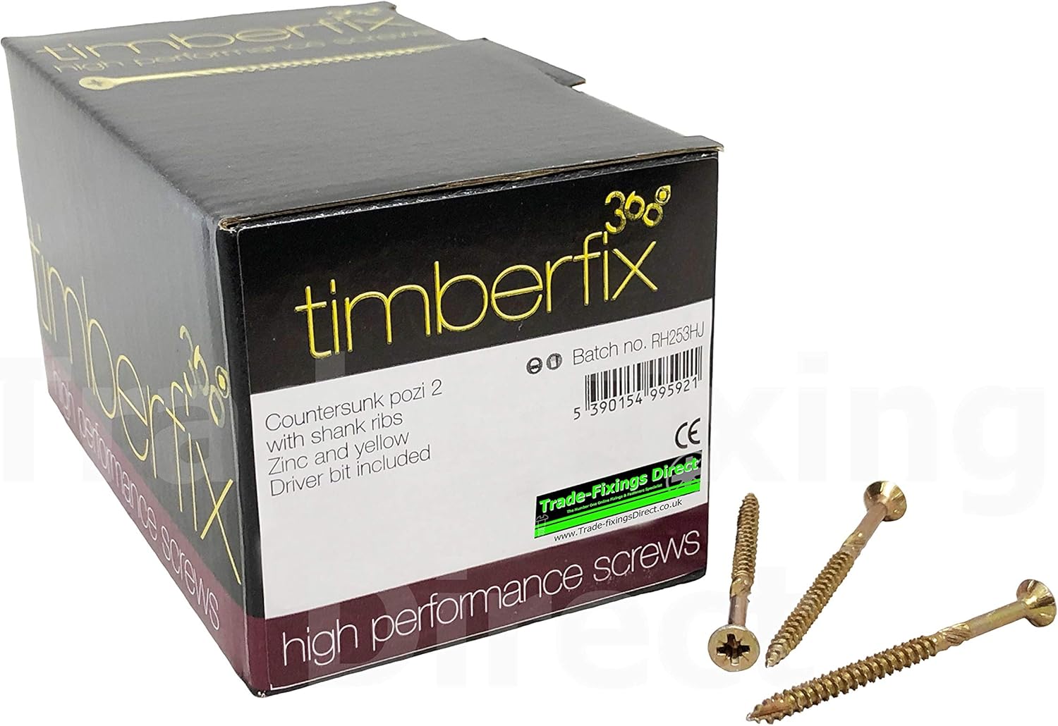 Box of 100 5.0 X 80MM Genuine TIMBERFIX 360® HIGH Performance POZI