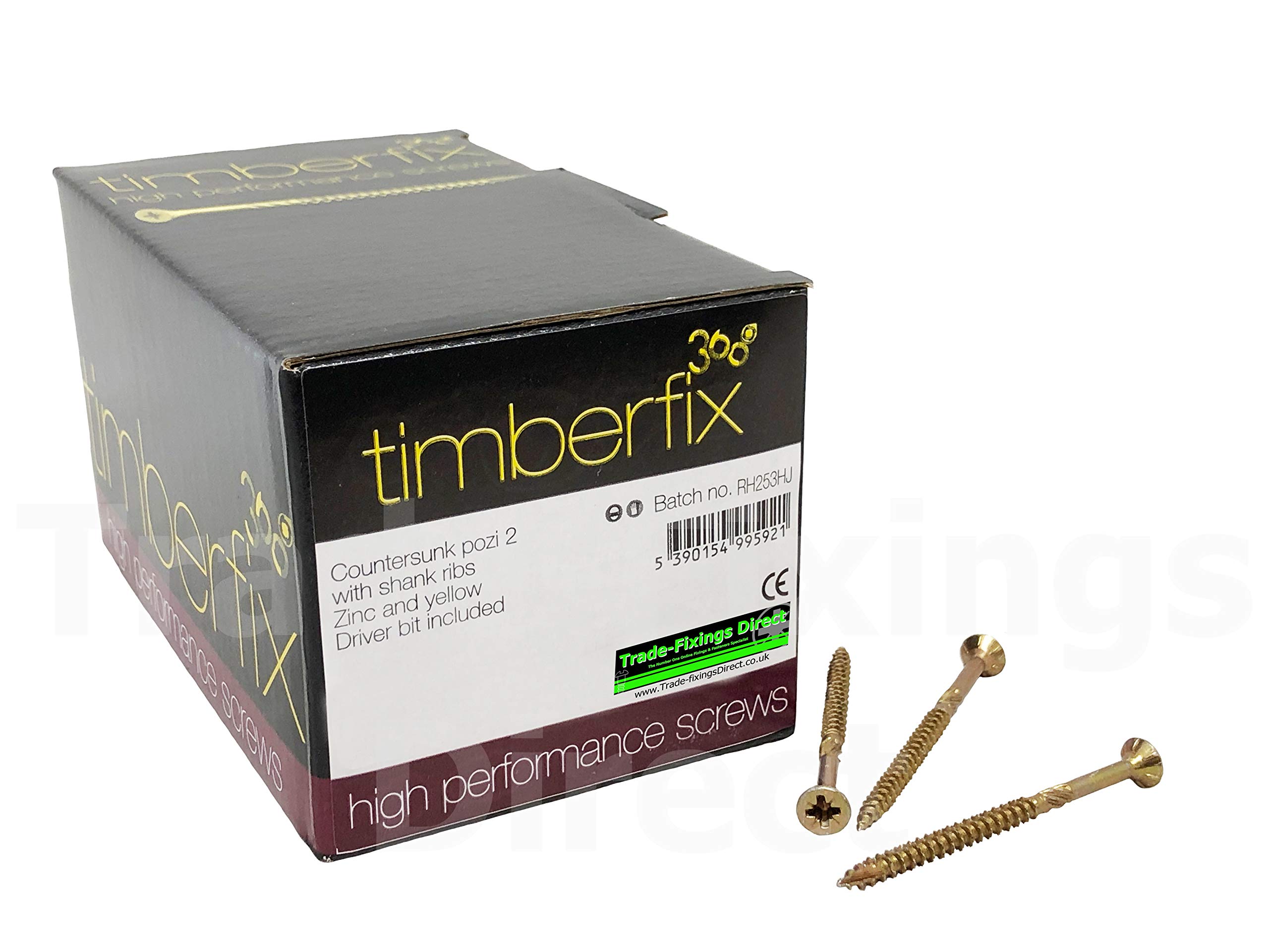 Box of 100 5.0 X 90MM Genuine TIMBERFIX 360® HIGH Performance POZI Drive Wood Screws - Free Next Working Day DELIVERY