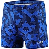 KGKE Mens-Swim-Jammers Athletic-Swimwear Quick-Dry-Shorts Durable-Team-Swimsuits - Drawstring Competition Swimming UPF50+