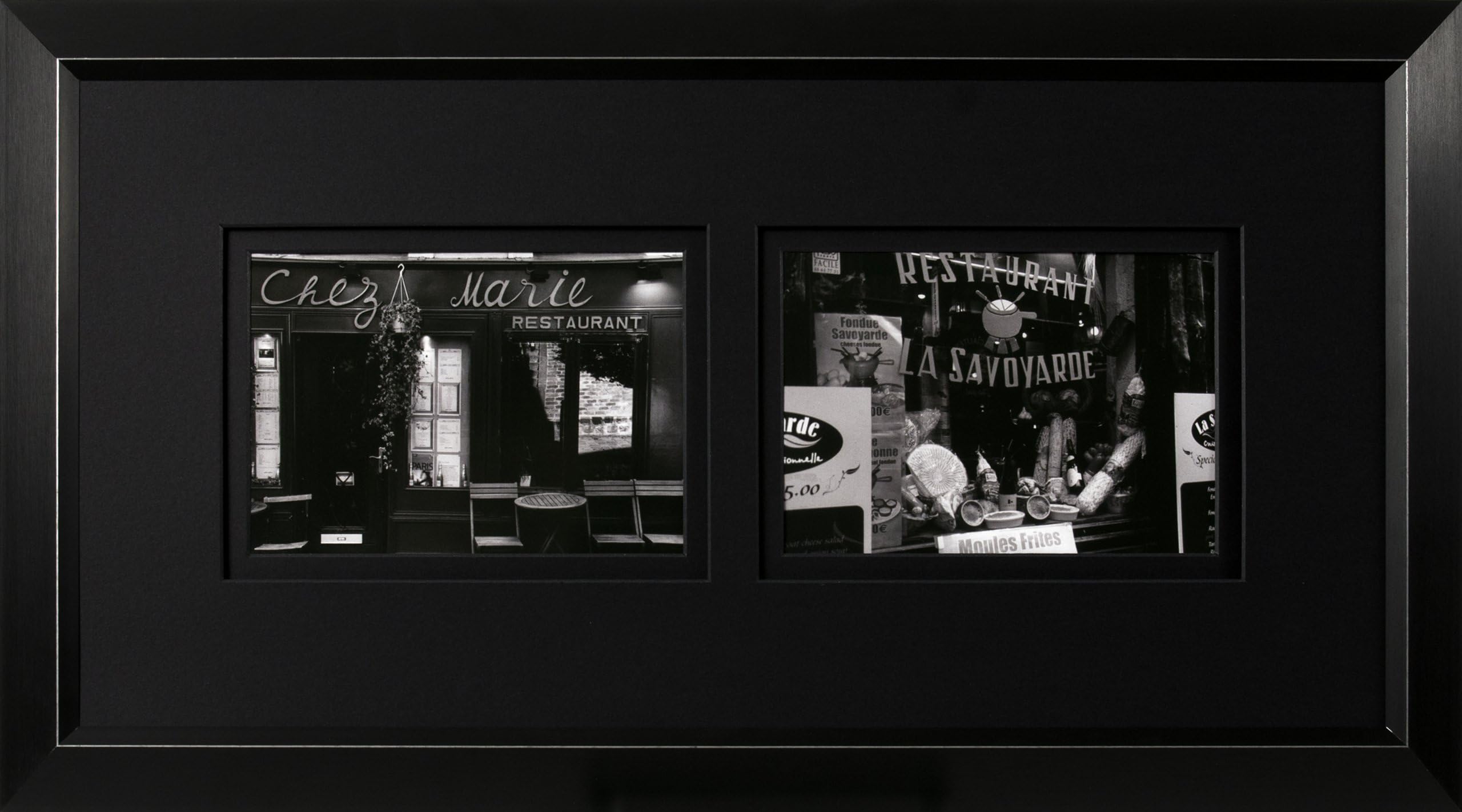 Nielsen Professional 5 by 7-Inch Venice Black Metal Luxury Frame with 10 by 20-Inch Double Floating Mat