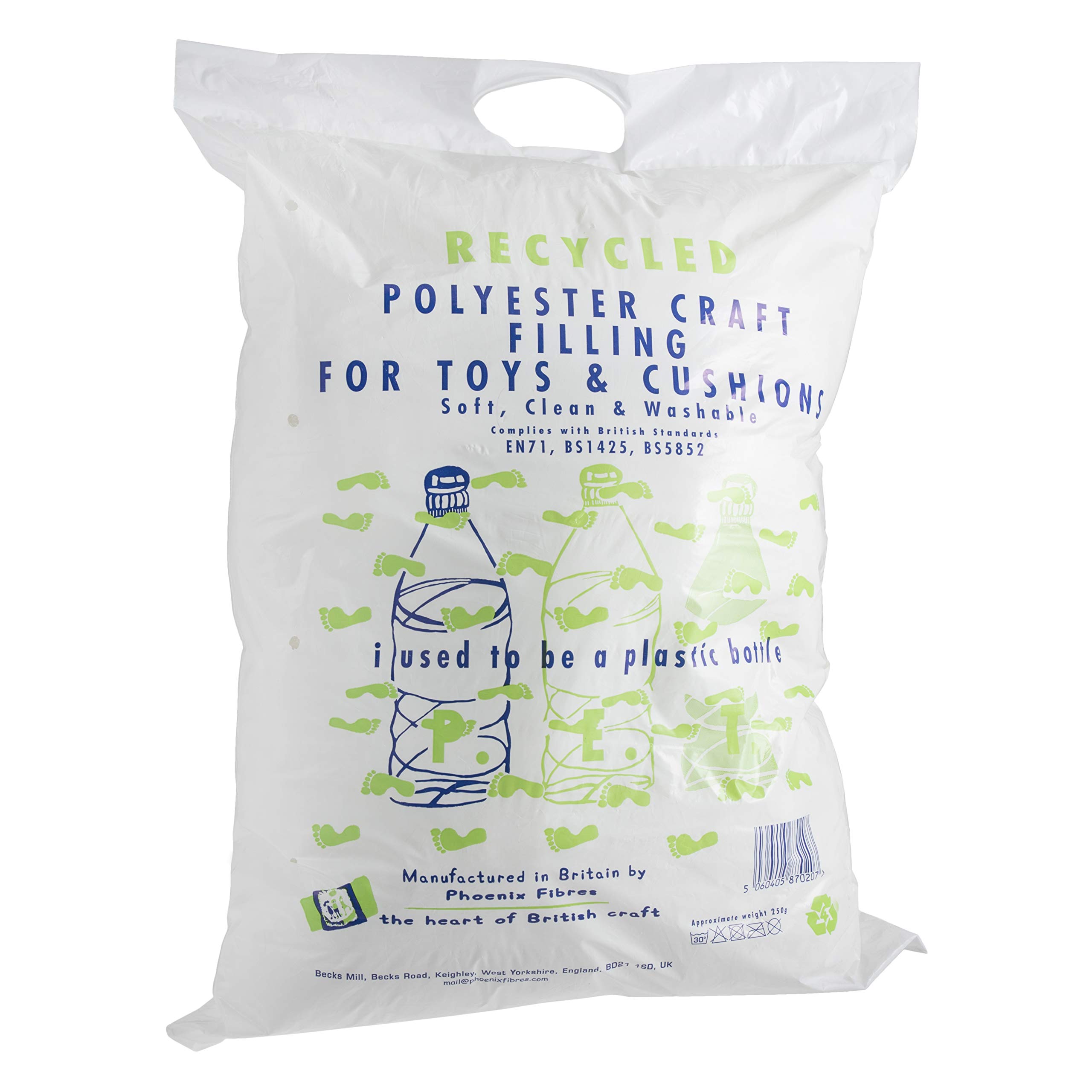 Recycled Toy Filling/Toy Stuffing 250g Bag - Made From Recycled Plastic Bottles MTFR