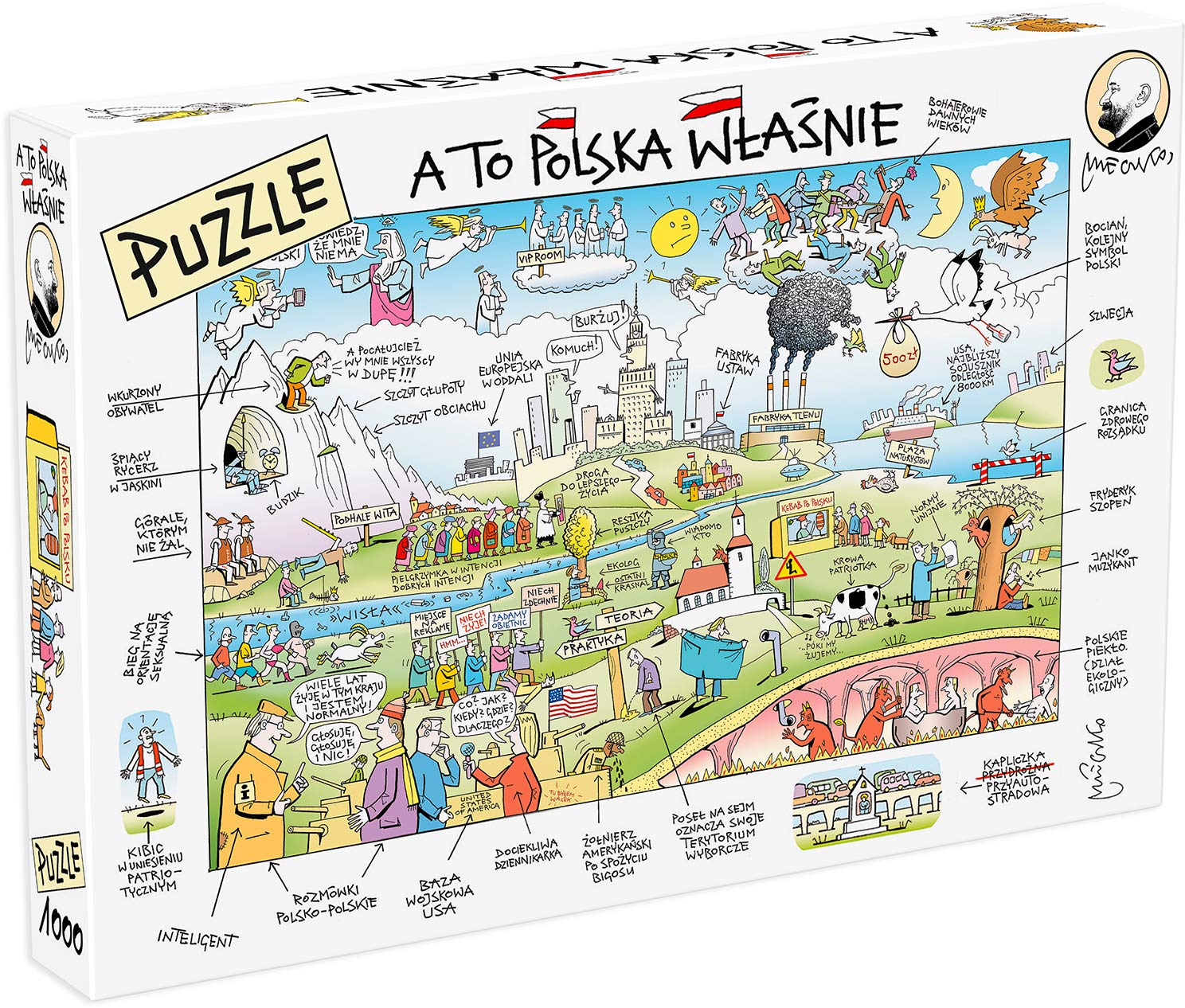 MDR Jigsaw Puzzles for Adults 1000 Pieces Jigsaw Puzzle Poland Puzzle A to Polska właśnie autorstwa Andrzeja Mleczki