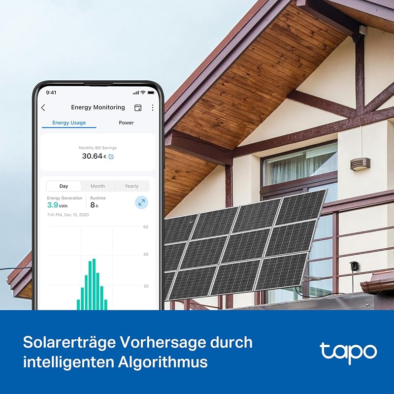 P410M WLAN Outdoor Steckdose, Smart Home Plug mit Stromzähler, IP54, funktioniert mit Alexa, Google Assistant, Siri, SmartThings & Matter, Fernsteuerung, Zeitplan, 2,4 GHz, 3680W/16A