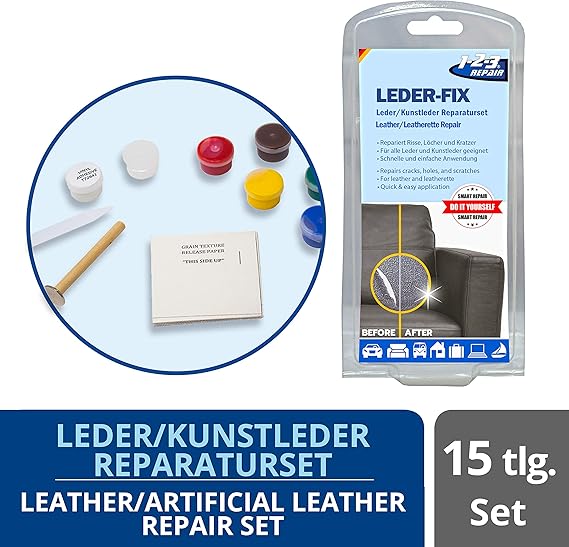 DIY Leather Repair Set I Leather, Vinyl and Leatherette Repair Set 15