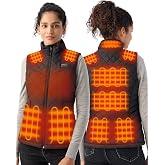 Hecusma Quilted Heated Vest Women with Battery Pack 16000mAh 7.4V, Warming Smart Heated Vests for Women Cycling