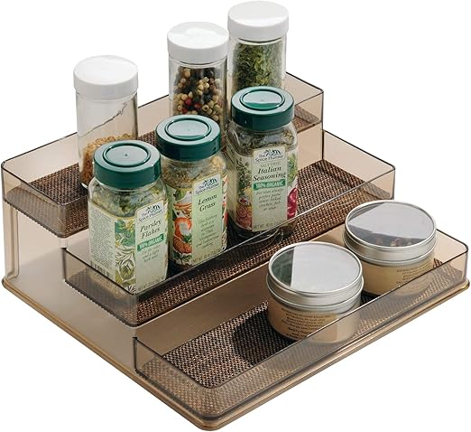 Amazon Com Idesign Twillo Plastic Stadium Spice Rack 3 Tier