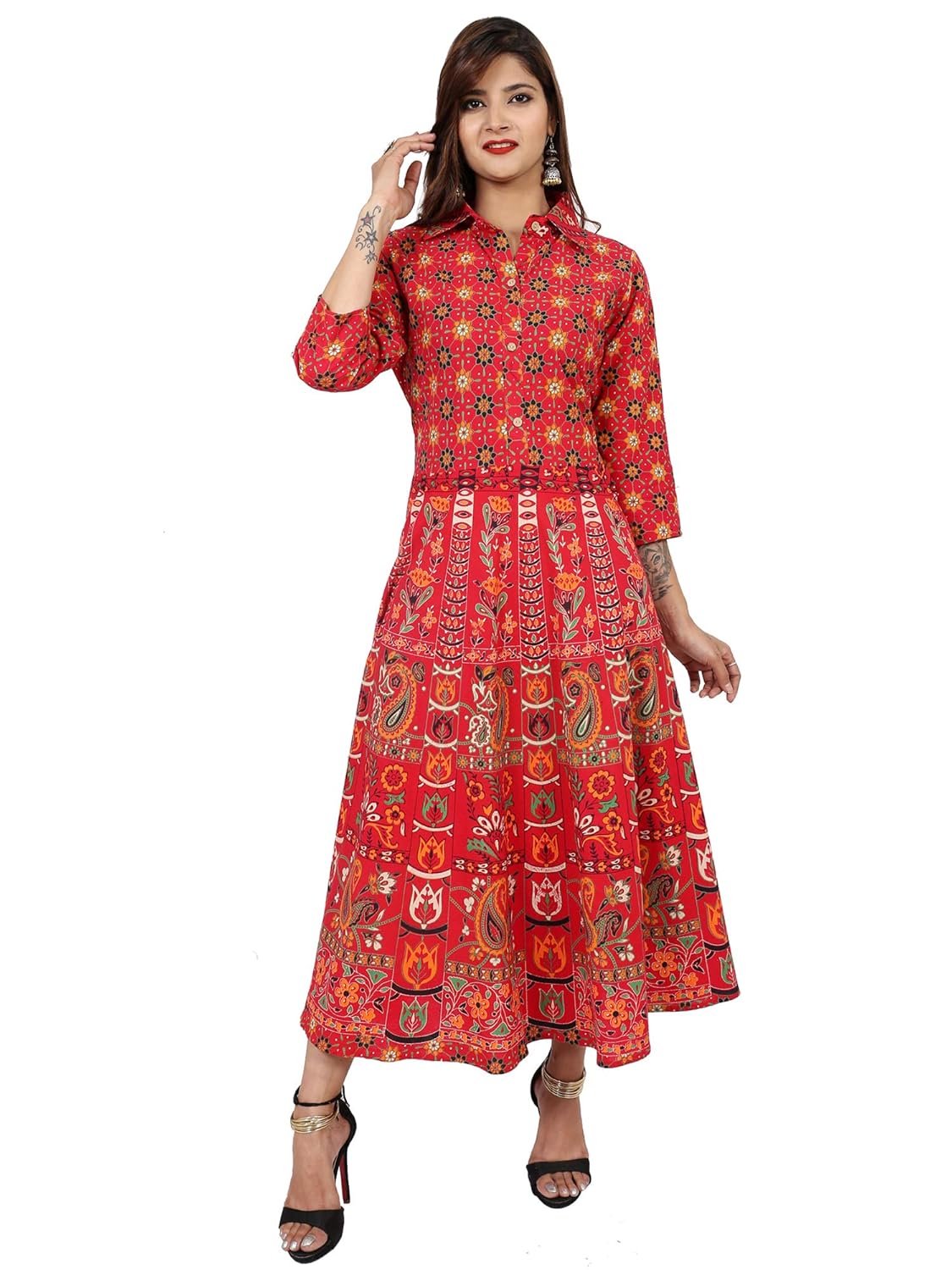 three fourth one piece dress