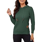 Zaitun Womens Hoodies Long Sleeve Sweatshirts Fashion Slim Waffle Casual Basic Drawstring Pullover Sweater