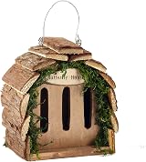 Pet Ting Wooden Butterfly Hotel House Natural Wood Hanging Garden Decoration