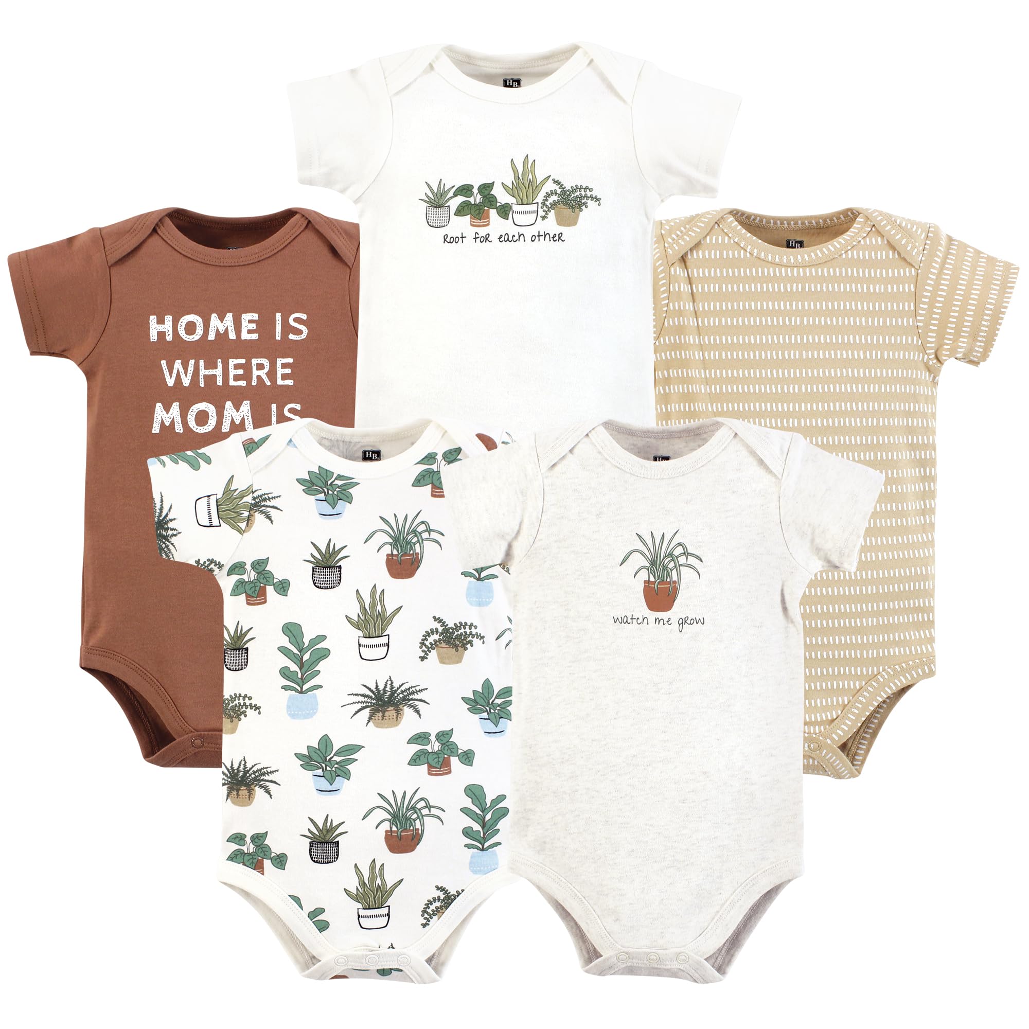 Photo 1 of Hudson Baby Cotton Bodysuits, Plants, Preemie
