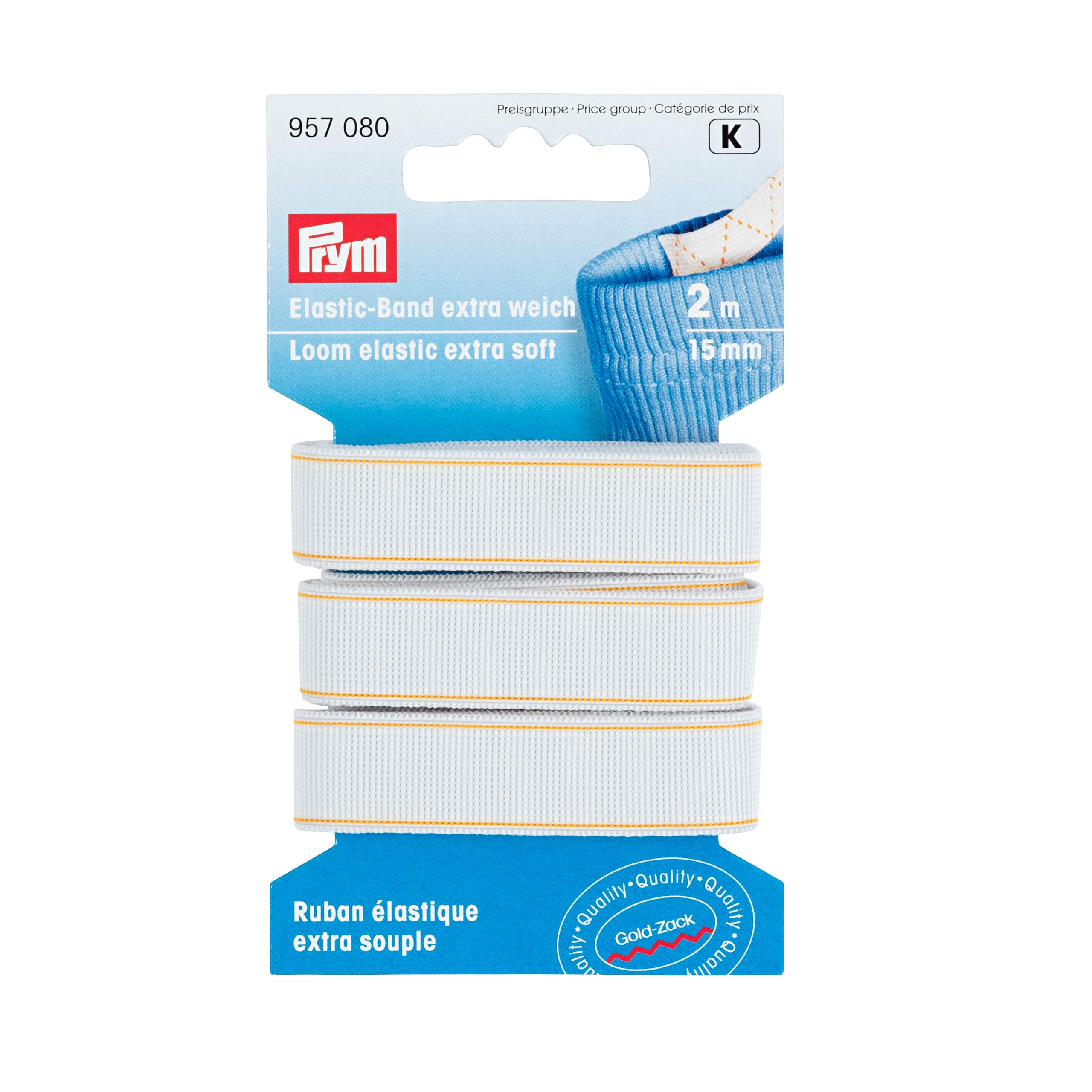 Prym Loom Elastic extra Soft, White