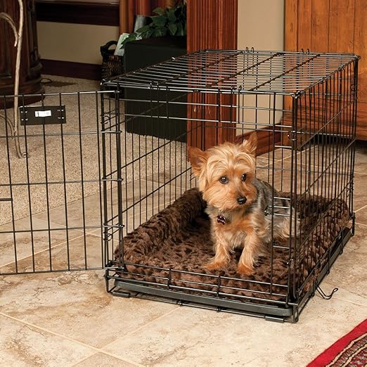 dog bed in crate