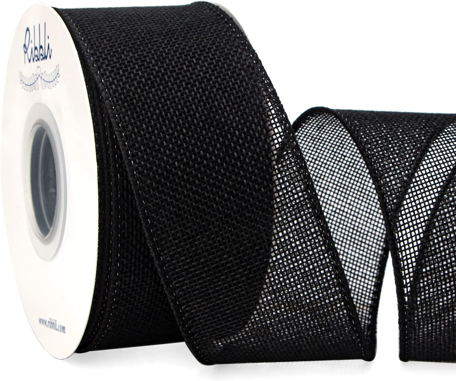 Bows & Ribbons - Ribbli Black Wired Ribbon,2 Inch x Continuous 10 Yard, Wired Edge Ribbon for Big Bow,Wreath,Tree Decoration,Outdoor Decoration