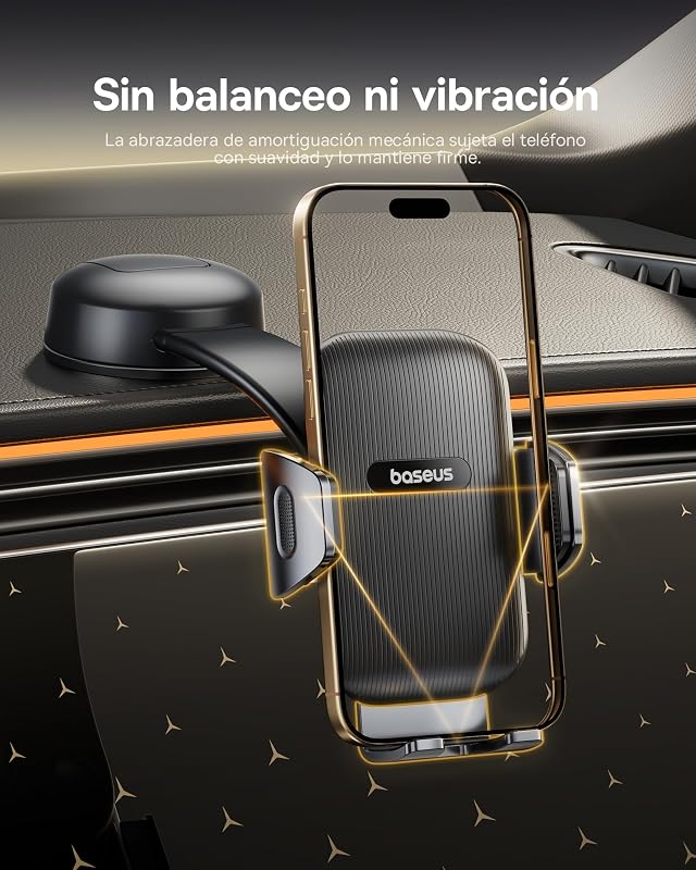 Suporte para telemóvel de ar C03, ventosa para automóvel, suporte universal para tablier e para-brisas, dupla rotação de 360° para iPhone Samsung Todos os smartphones