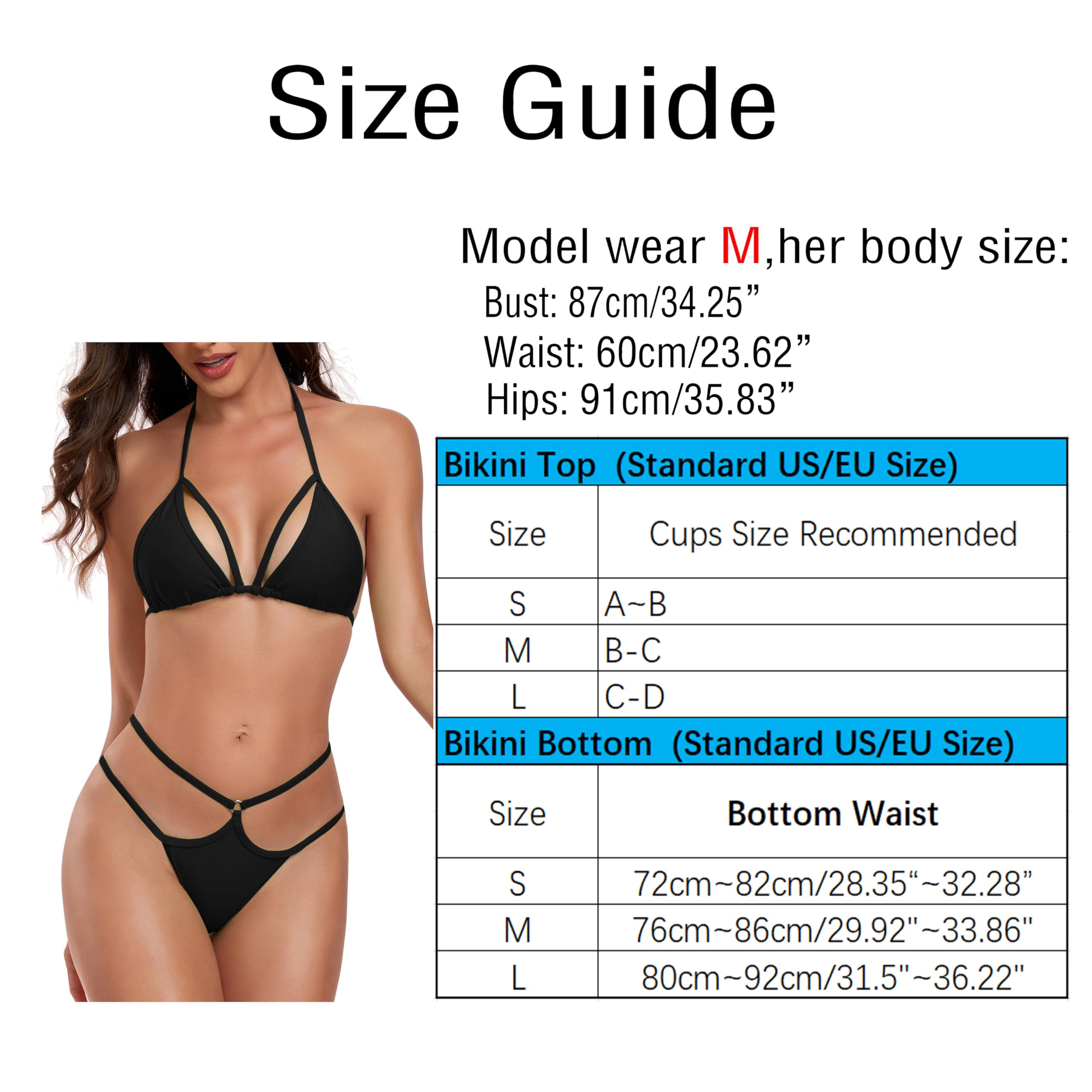 SHERRYLO Thong Bikini Swimsuit for Women String