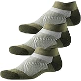WANDER Merino Wool Breathable Running Socks 3 Pairs Athletic Ankle Sock Cushioned Support Thermal Low Cut Hiking Socks