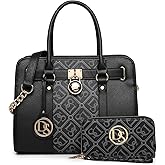 Dasein Handbags Purses Set for Women Top Handle Satchel Shoulder Bags Large Work Tote Bag with Matching Wallet