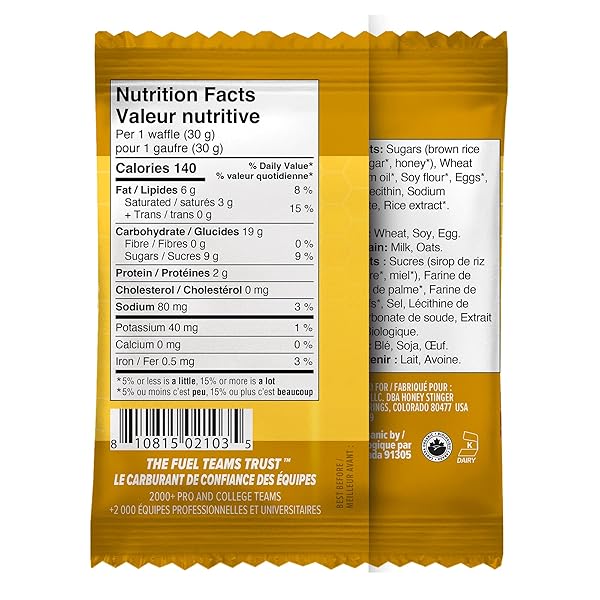 HONEY STINGER ORGANIC HONEY WAFFLES 12 COUNT, 1.06 OZ