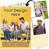 Personalized Greeting Cards with Envelopes - Customized Birthday Cards, Print Photo, Text, Note of Your Choice - Custom Thank You Cards for Christmas, Thanksgiving, or Invitations - USA Made