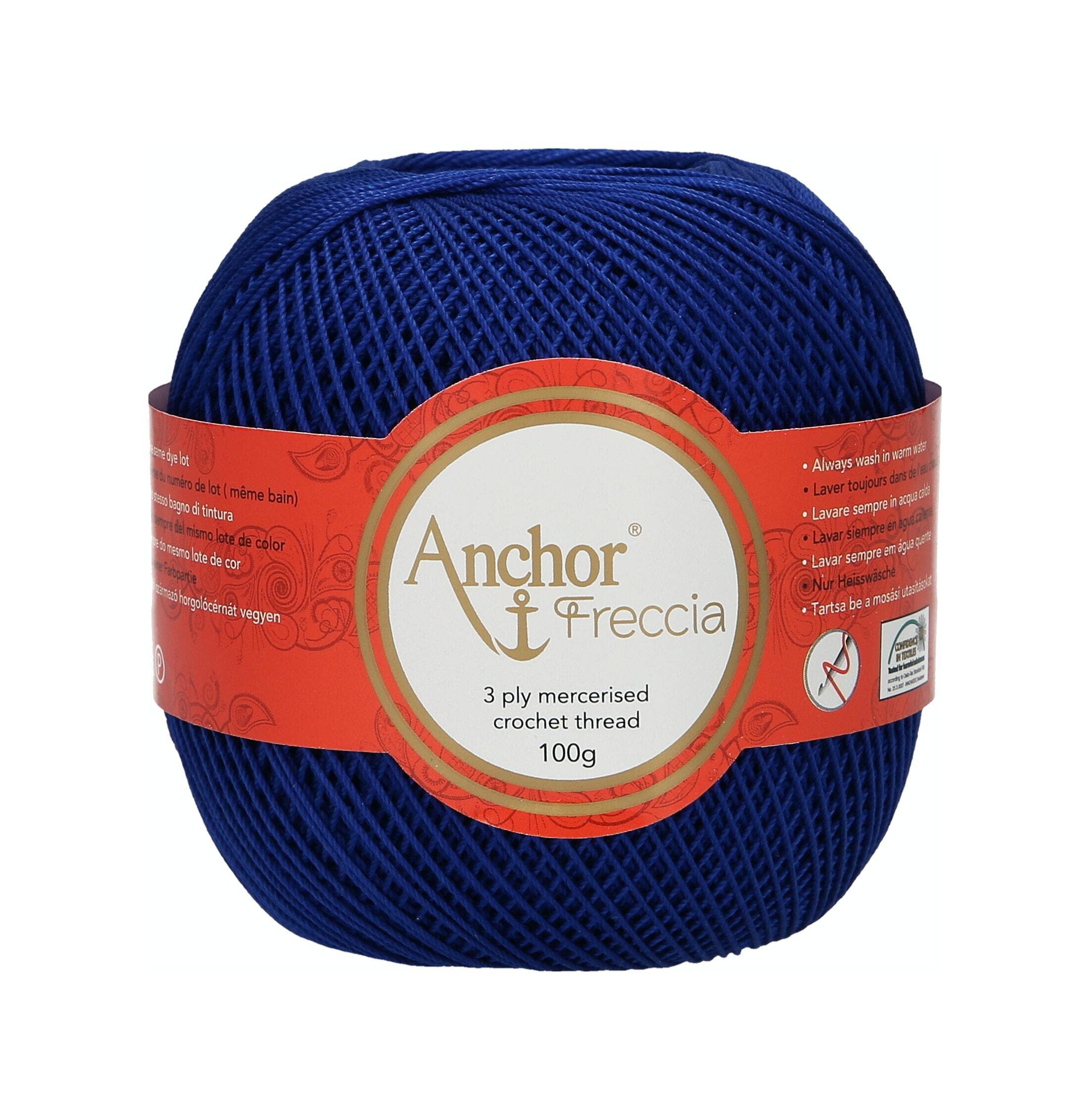 Anchor 4770006-00134 Crochet Yarn, 100% Cotton, 134, Thickness 6, 163 g