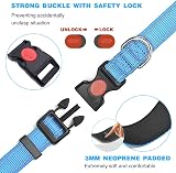 haapaw Reflective Padded Dog Collar with Neoprene Breathable Nylon Lead Included view 3