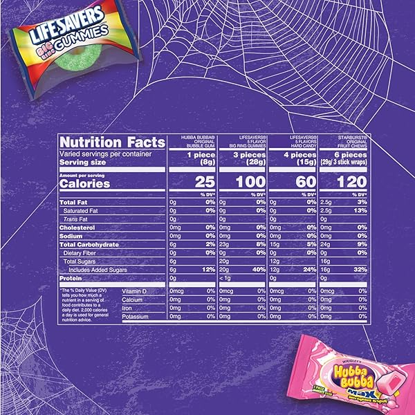 STARBURST, LIFE SAVERS & HUBBA BUBBA MAX CANDY VARIETY PACK, 255 CT BULK BAG