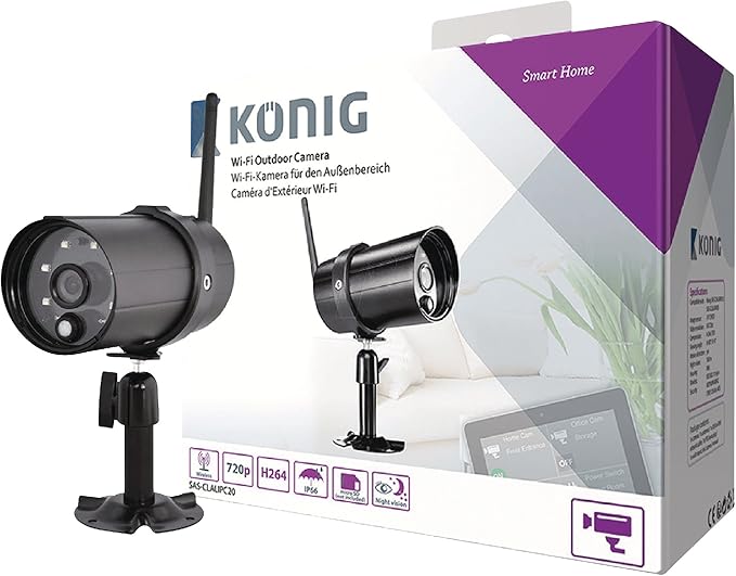 Konig WiFi outdoor camera HD IP66 black for Amazon.co.uk Electronics