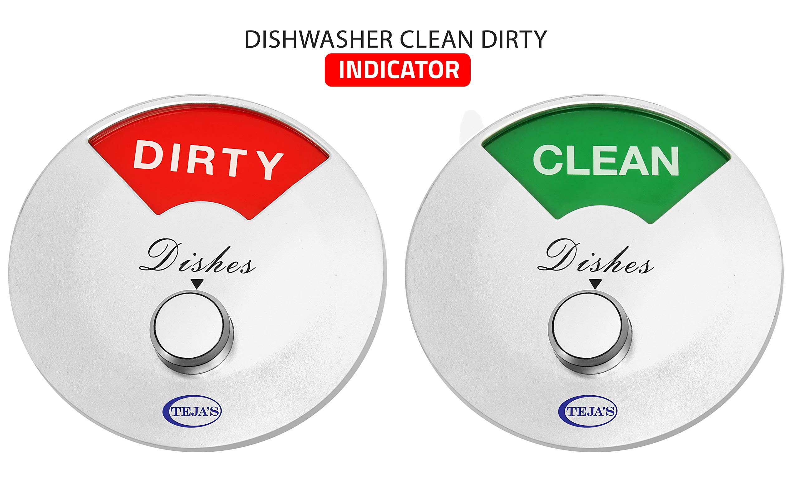 Dishwasher By Teja Clean/Dirty Indicator Sign Non Scratching