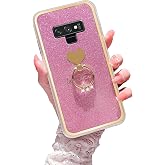 Easyscen for Samsung Galaxy Note 9 Phone Case Girls Women Cute Luxury Glitter Soft Slim Case with Ring Kickstand Bumper Shockproof Protective Cover - Pink