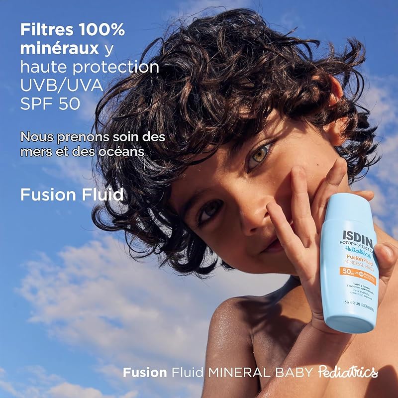 Pediatrics Fusion Fluid Mineral Baby SPF 50 (50ml) | Crème Solaire Fluide aux Filtres Minéraux Spécialement Formulé pour la Peau Fragile des Bébés