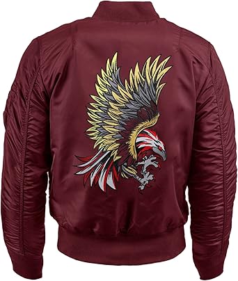 Amazon Com Ma Croix Mens Premium Patch Bomber Jacket Reversible Ma 1 Flight Souvenir Padded Zip Up Outerwear Clothing