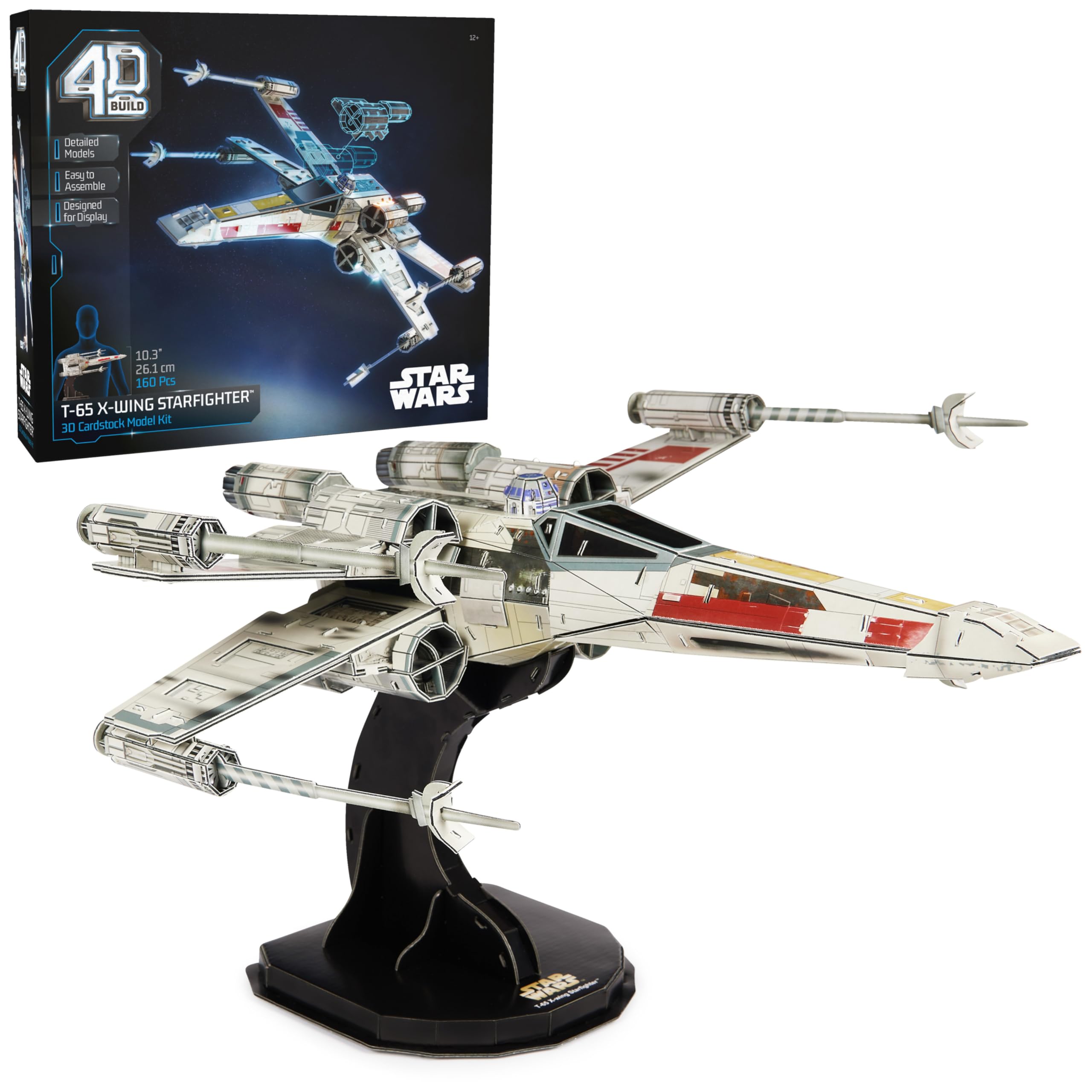 Photo 1 of 4D Build, Star Wars T-65 X-Wing Starfighter 3D Model Kit, Star Wars Collectible & Desk Décor, Adult Puzzle, Gift Ideas for Ages 12 & Up