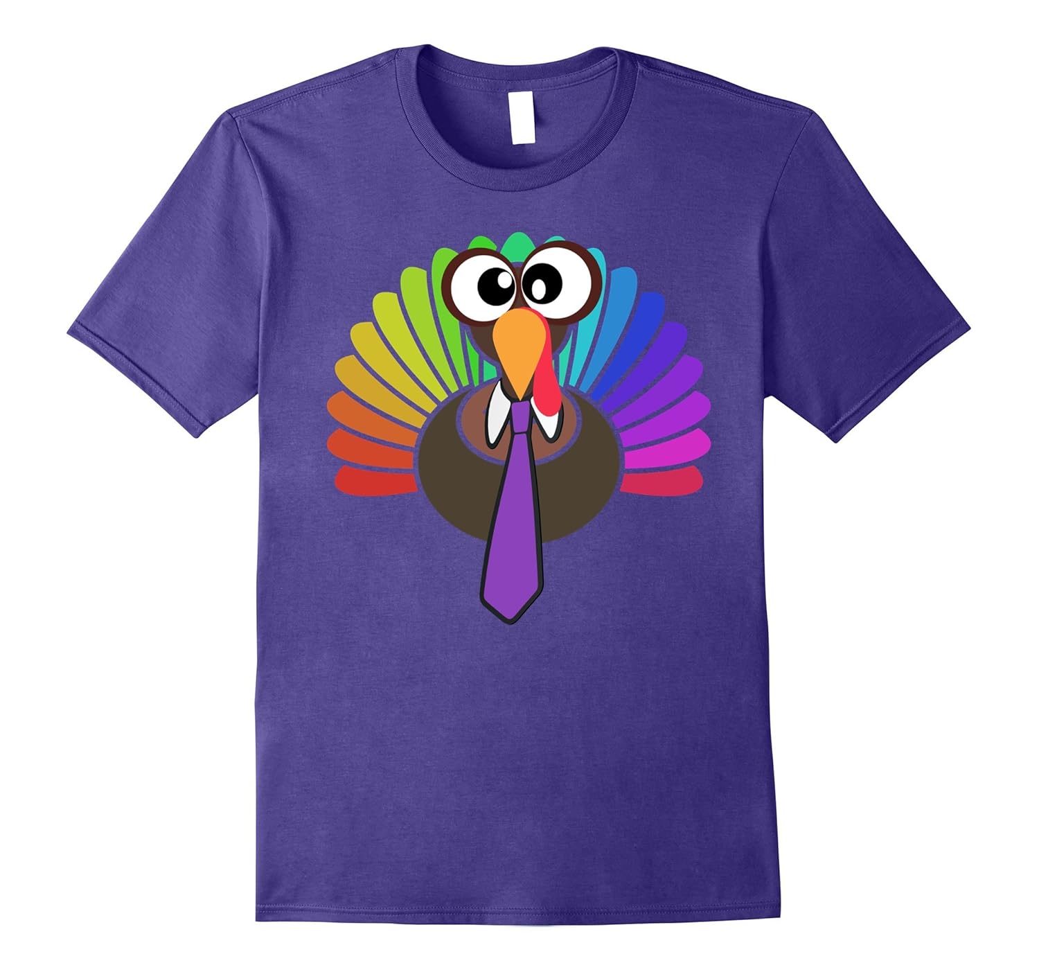 Turkey Face Tie Thanksgiving T-Shirt Cool Thanksgiving Tee-Rose