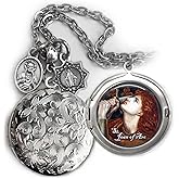 St. Joan of Arc Locket Necklace, Patron Saint Confirmation Gift, Italian Charms, Catholic Jewelry
