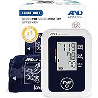A&D Medical Blood Pressure Monitor for Home Use – UA-651CNLAC – Large Upper Arm BP Machine – Large Cuff (12.2-17.7" / 31-45cm