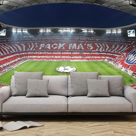 K&L Wall Art wall-art - Fototapete aus hochwertigem Vlies - FC Bayern Pack Mas - Fan-Choreo - Gesamtgröße: 336 x 260 cm (Brei