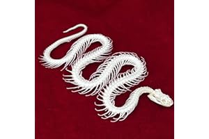 CLLOEAT Taxidermy Real Animals Skulls, Real Bones Specimen, Taxidermy Supplies for Science Education, Special Gift (Snake Skeleton)