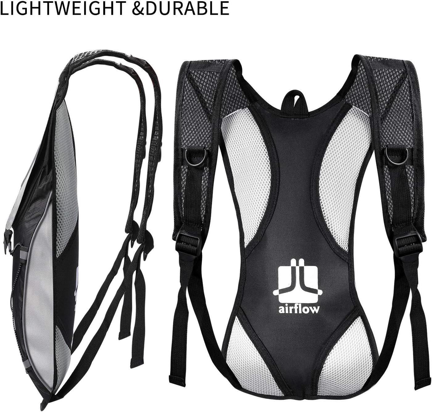 KUYOU Hydration Pack with 2L Hydration Bladder Water Rucksack Backpack Bladder Bag Cycling Bicycle Bike/Hiking Climbing Pouch (Black) : Sports & Outdoors