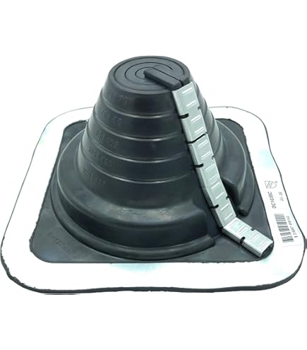 5 Roofjack Square EPDM Pipe Flashing Boot For Metal Roof, White - View #7